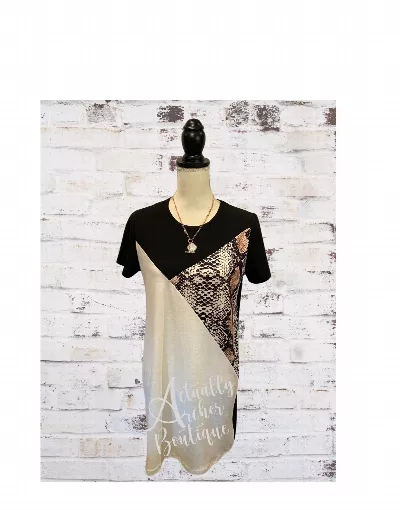 Tri-Color T-Shirt Dress